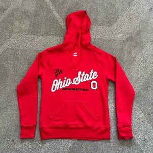 Soffe Red Ohio State Pullover Hooded Sweatshirt.